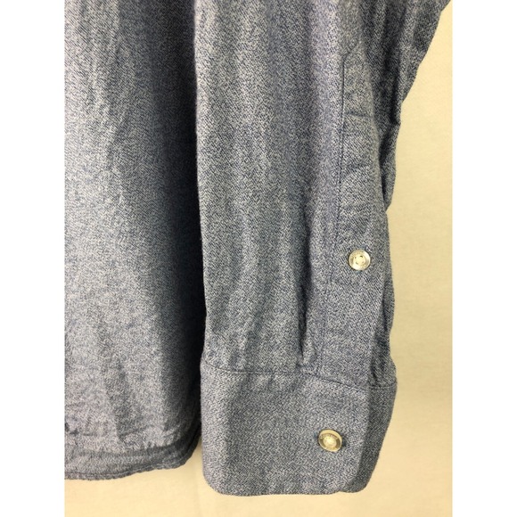 Vineyard Vines Mens Whale Shirt Size Large Slim Fit 100% Cotton Solid Blue A74 - Picture 7 of 8